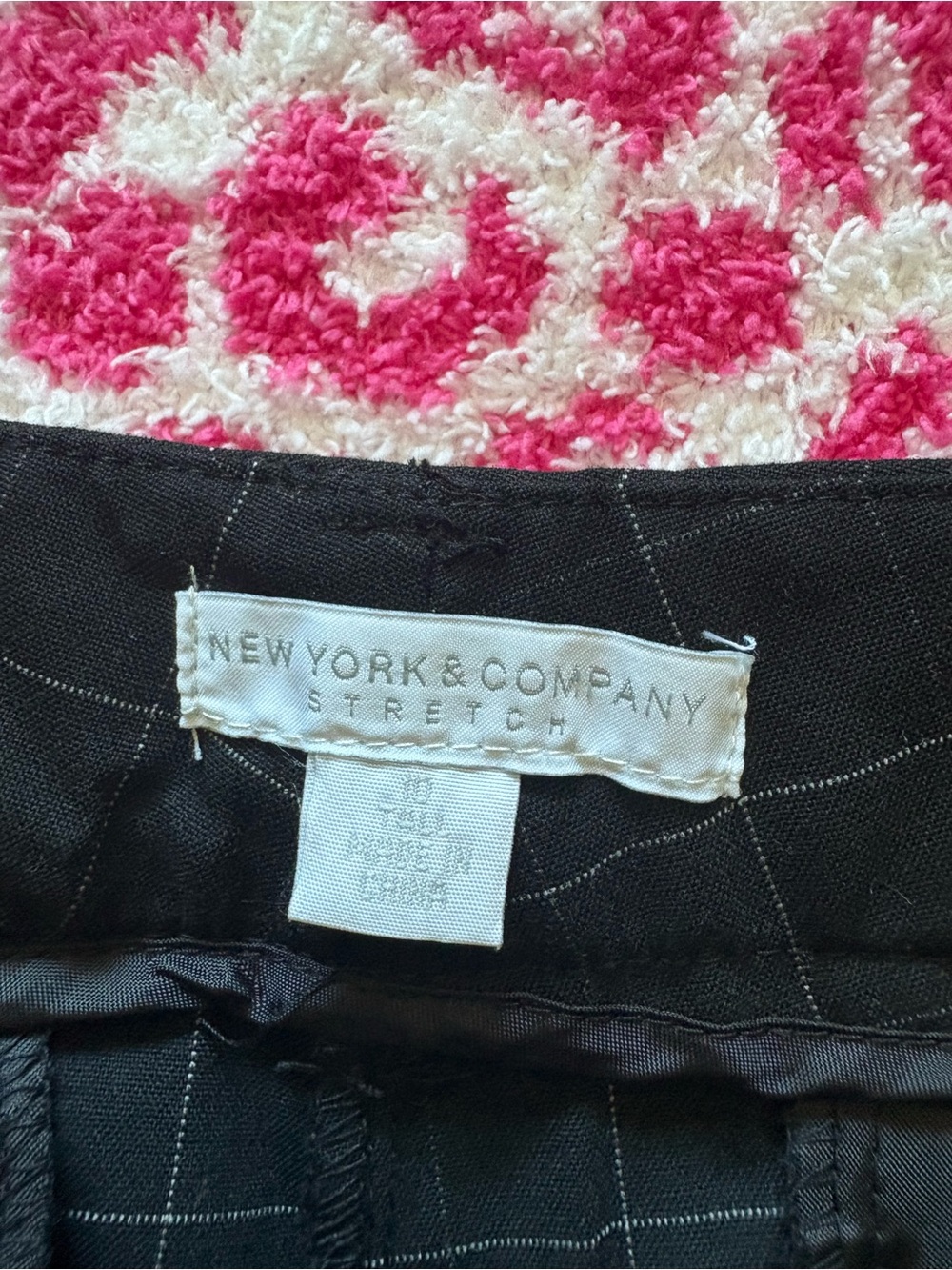 New York & Company Stretch Windowpane Dress Pants | Career Core Trouser - Picture 2 of 4